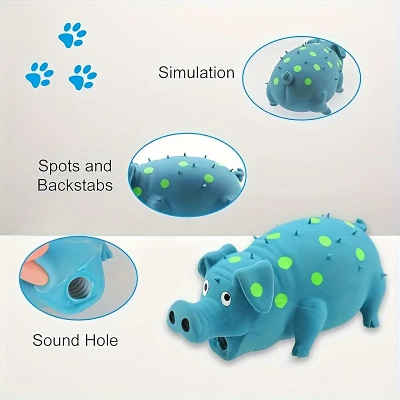 Pet Dog Toy Latex Sound Strange Bark Pig Grinding Teeth Wear Resistant Bite Latex Suitable for Large and Medium-Sized Dogs