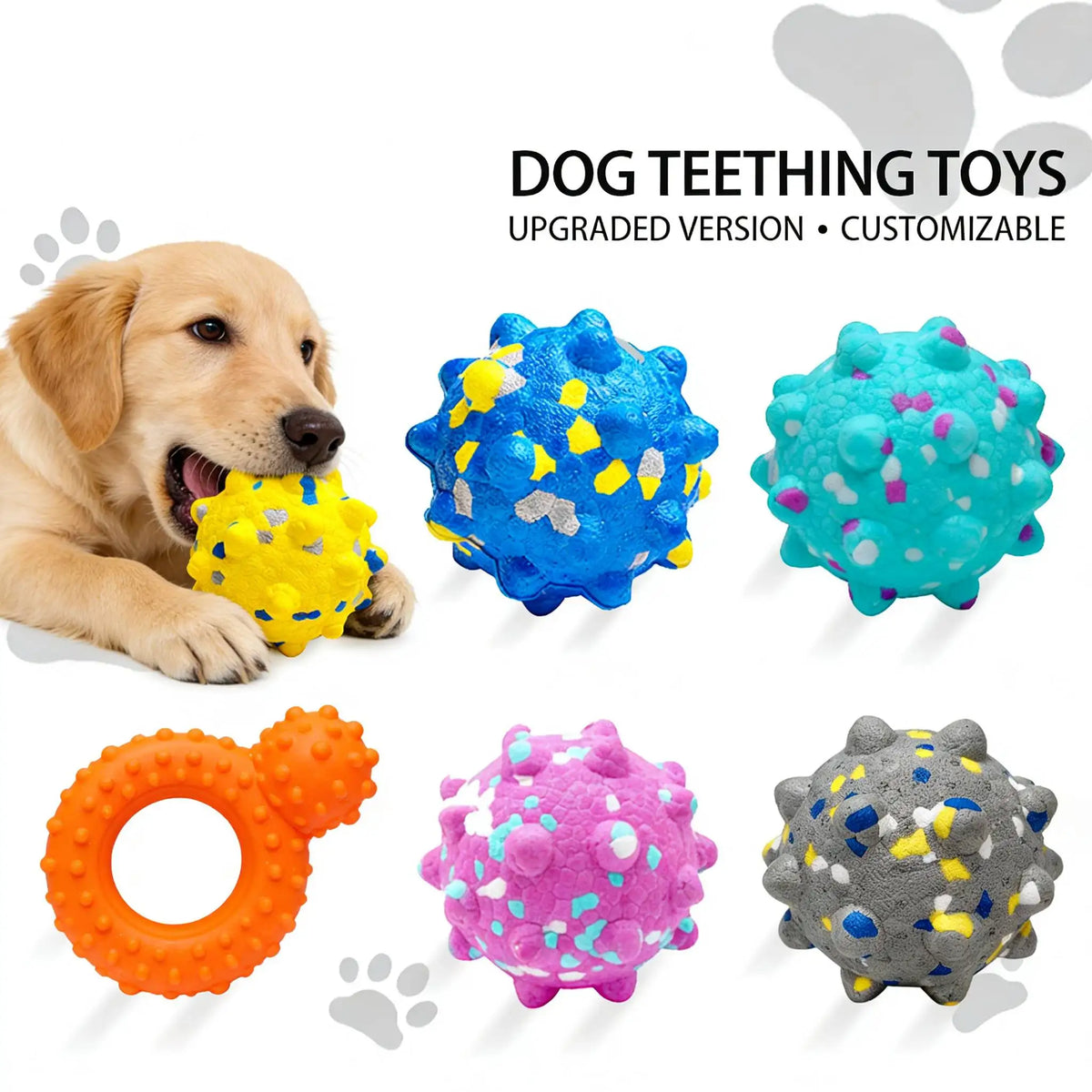 Pet High Elasticity Toy Ball ETPU Material Bite Resistant Dog Interactive Grinding Ball Fun Teeth Cleaning