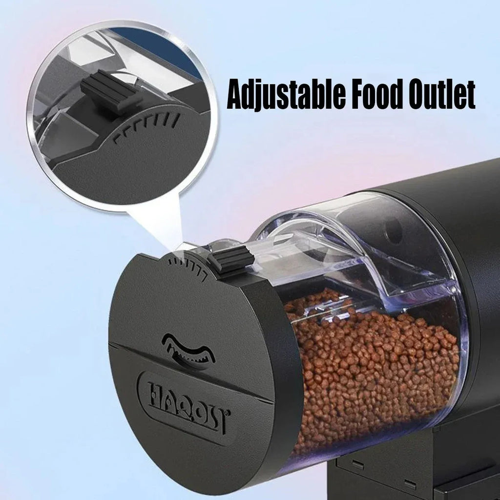 Automatic Fish Feeder 100ML Capacity Battery Operated Programmable Timer for Aquarium Fish Tank Easy to Set Up Vacation Use