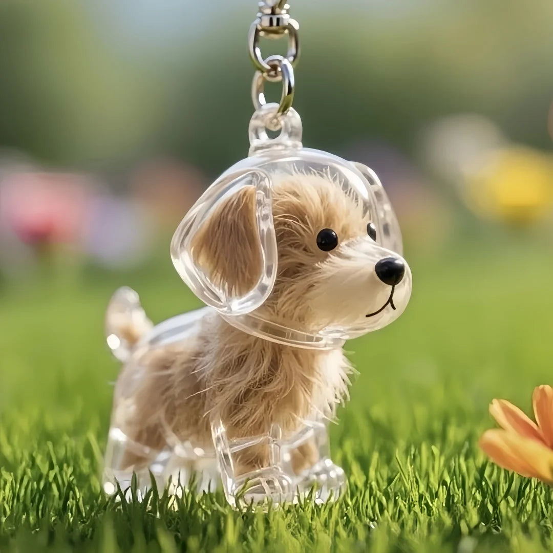 Pet Fur Storage Container Transparent Capsule Pendant with Keychain Suitable for Pet Enthusiasts To DIY Commemorative Keychain
