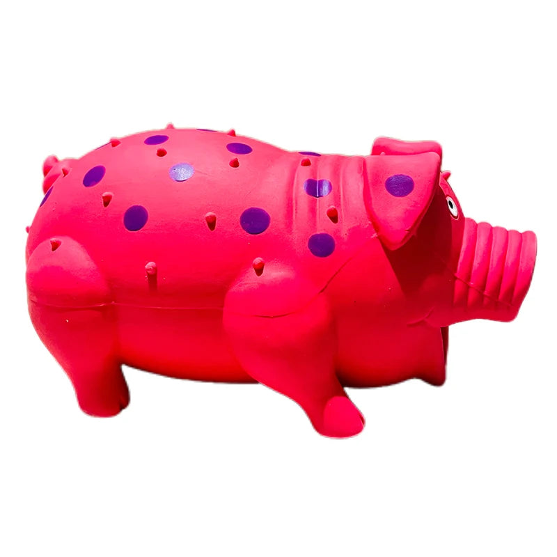 Pet Dog Toy Latex Sound Strange Bark Pig Grinding Teeth Wear Resistant Bite Latex Suitable for Large and Medium-Sized Dogs