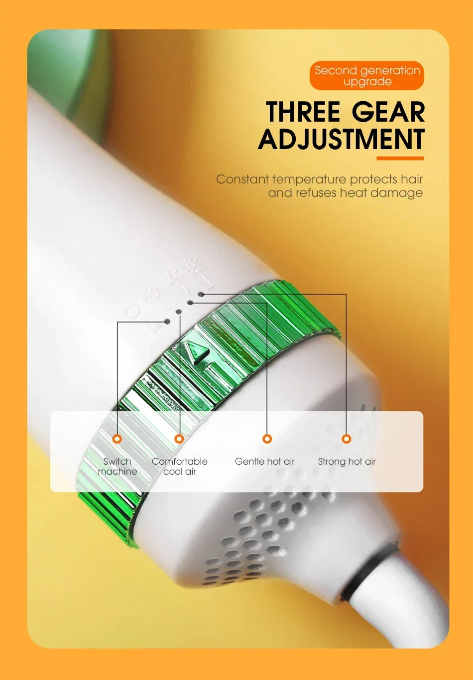 Pet Hair Dryer 2-in-1Cat Dog Puppy Dryer Grooming And Care Low Noise Adjust Temperature Pet Brush For Drying Portable Dog Blower