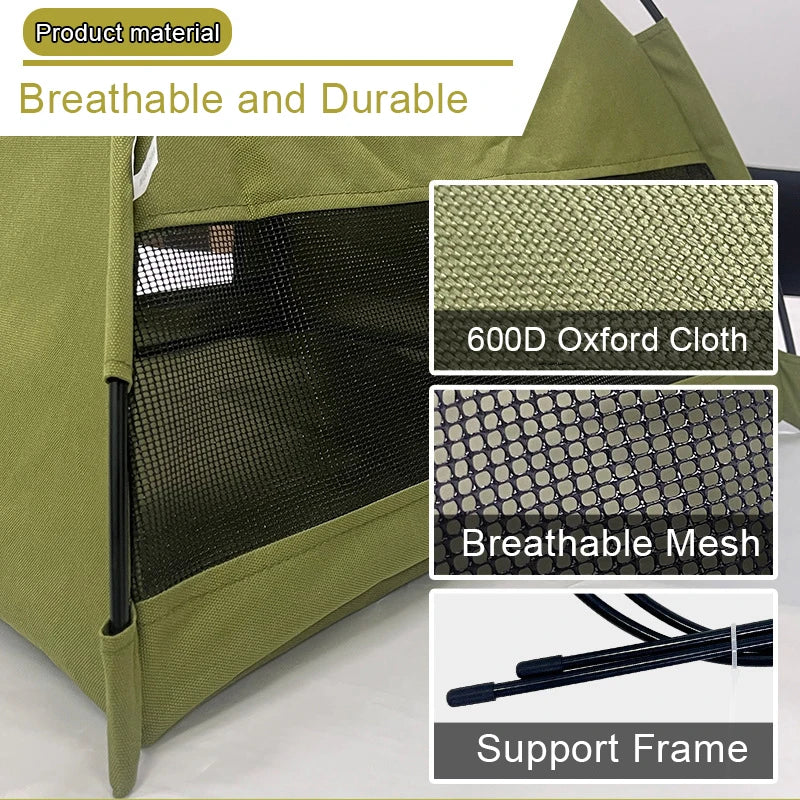Pet Tent for Puppies and Kittens, Indoor Outdoor Camping, Picnic, Grass Outing, Cozy Cabin, Lightweight Portable