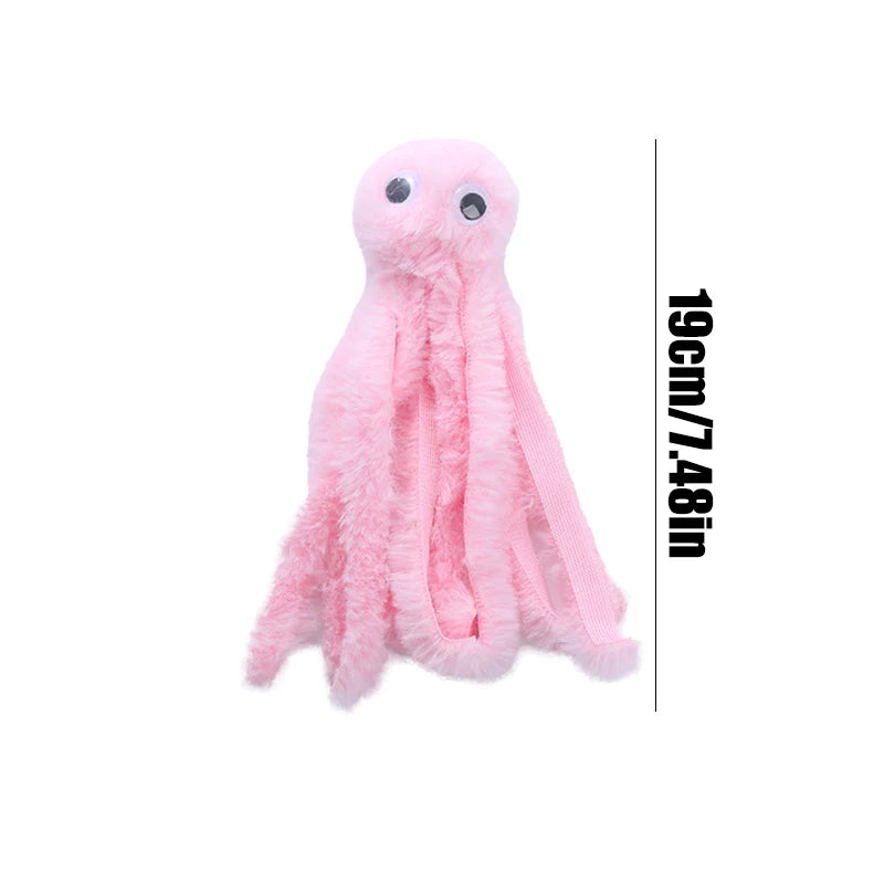 Pet Plush Octopus Toy Cute Chewing Bite Resistant Pet Interactive Entertainment Toy Dog Daily Teeth Cleaning Chew Toy Pet Suppli