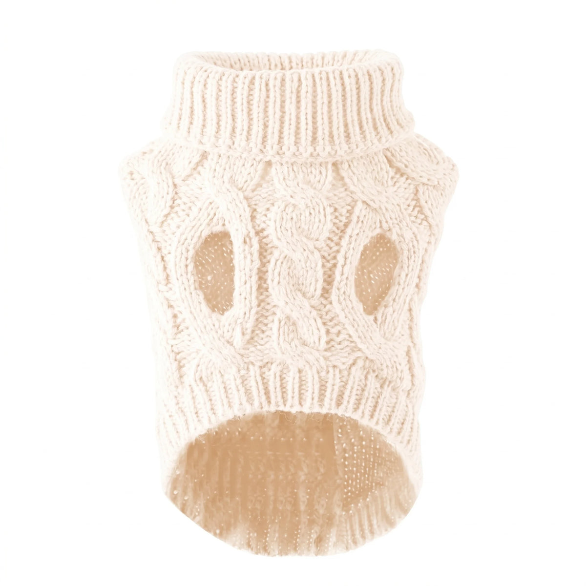 Solid Color Twist Knit Dog Sweater Warm Comfortable Pet Apparel For Cold Weather