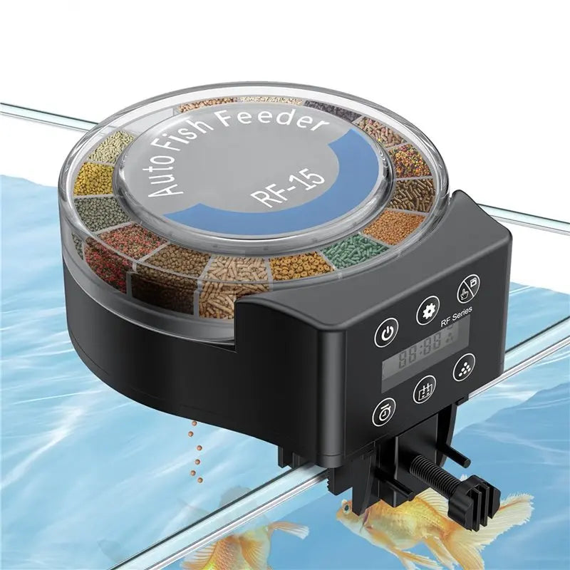 Adjustable Food Dispenser Automatic Fish Feeder For Aquarium Auto Vacation Timer Smart Automatic For Aquarium Fish Feeder