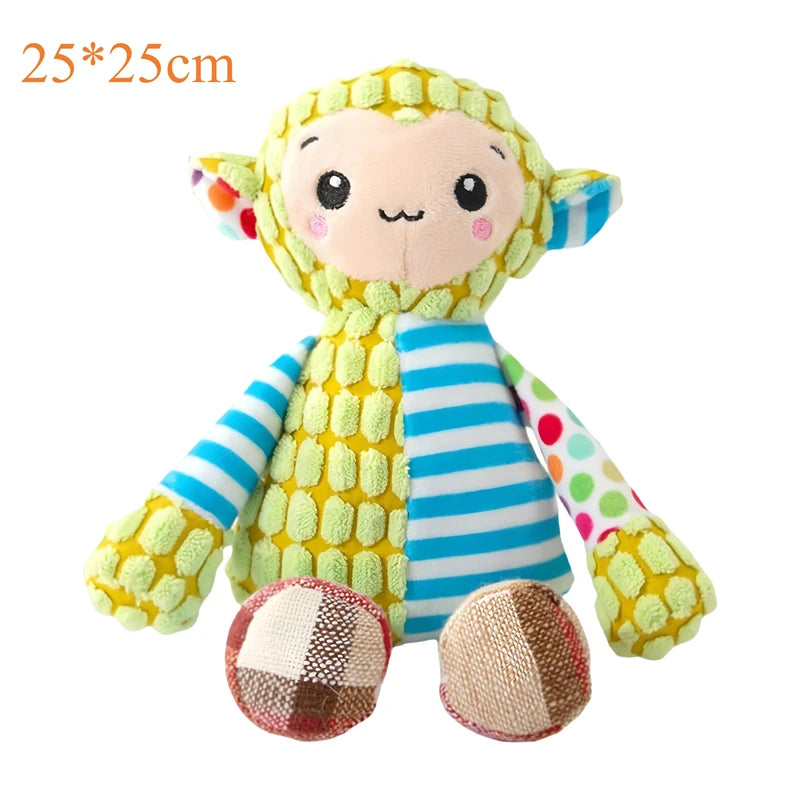 Pet Plush Toy Cat Dog Puzzle Toy Cute Animals Bite Resistant Interactive Squeaky Pet Dog Teeth Cleaning Chew Toy Pet Supplies