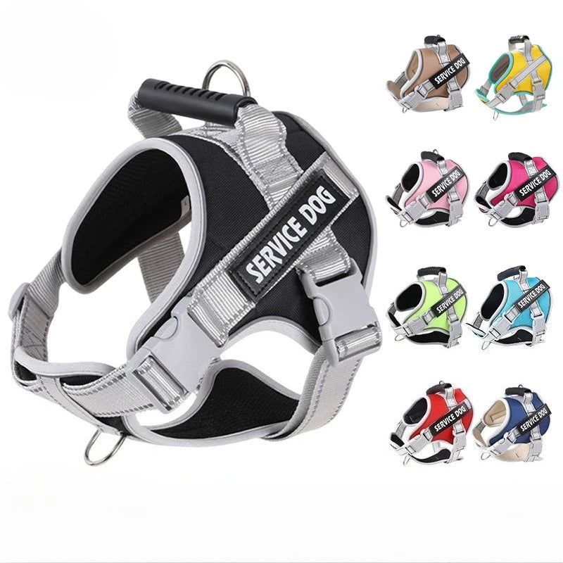 Dog Leash Dog Chest and Back Night Reflective Pet Leash Breathable Explosion-Proof Anti-Breakout Cat Collar