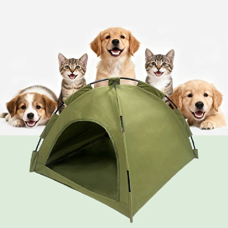 Pet Tent for Puppies and Kittens, Indoor Outdoor Camping, Picnic, Grass Outing, Cozy Cabin, Lightweight Portable