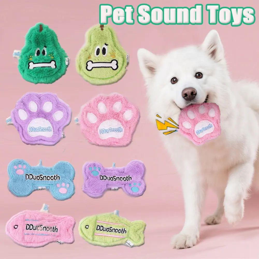 Pet Sound Toys , Fun Plush Sound-making Toy Set, Dog Biting And Entertaining Interactive Tooth-grinding