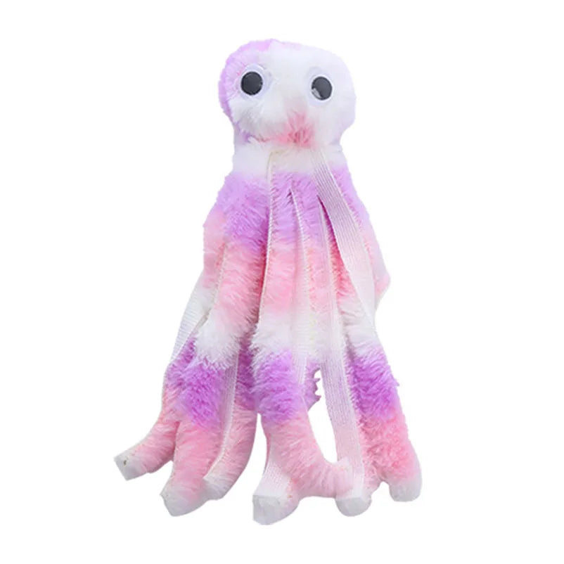 Pet Plush Octopus Toy Cute Chewing Bite Resistant Pet Interactive Entertainment Toy Dog Daily Teeth Cleaning Chew Toy Pet Suppli