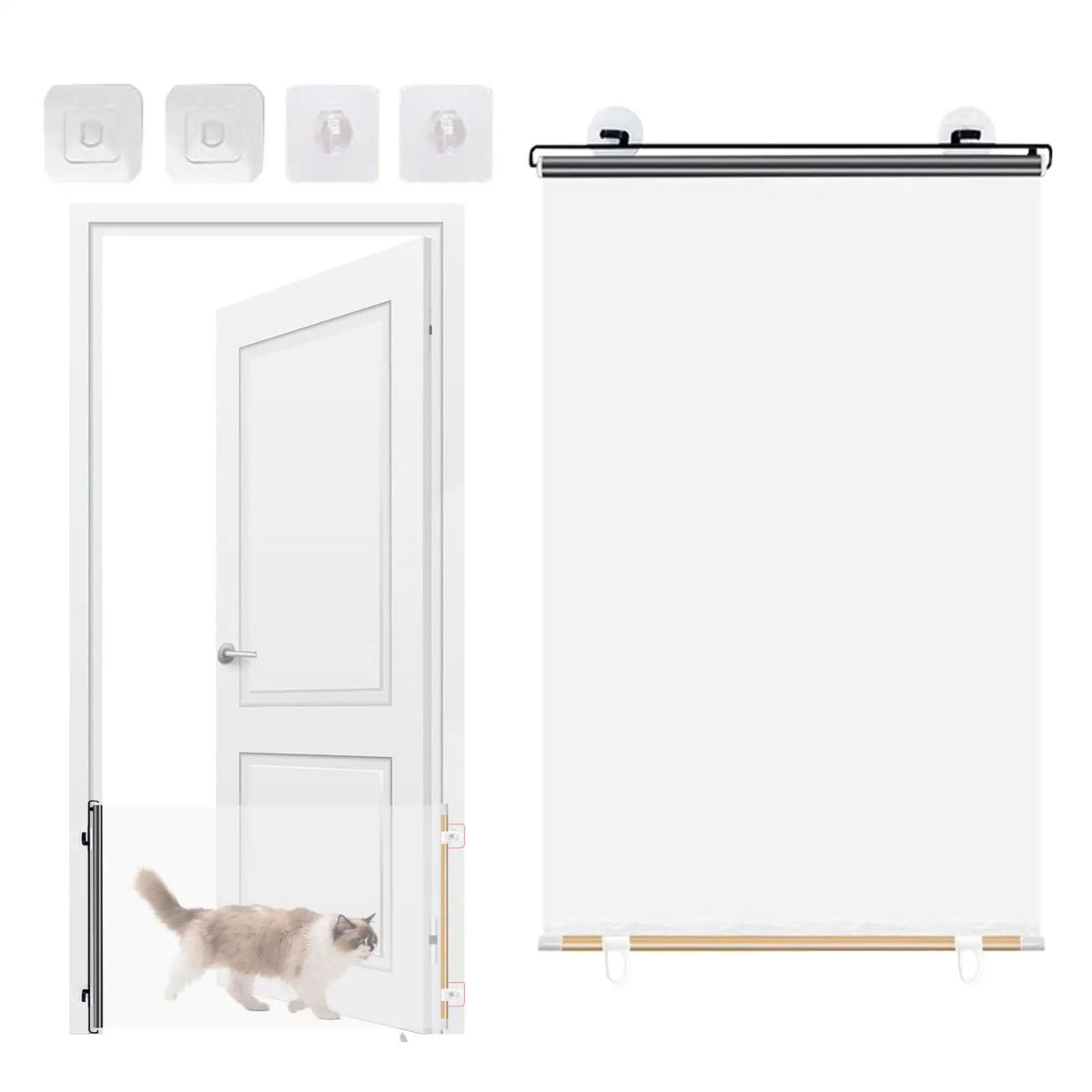 Pet Gate Retractable Portable Retractable Gate Indoor Screen Blocker Barrier Folding Expandable Divider For Puppy Toddler
