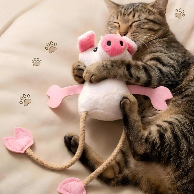 Cat Dog Toys Sound Interactive Plush Pig Pet Products Large And Small Dog Chew Squeak Toy Puppy Teething Cleaning Pet Supplies