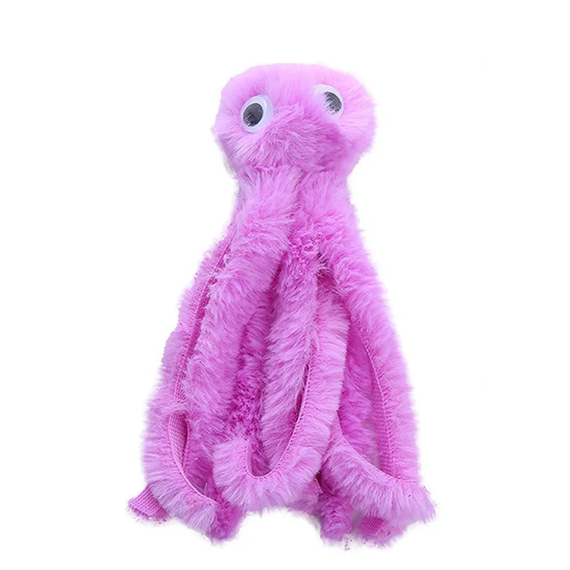 Pet Plush Octopus Toy Cute Chewing Bite Resistant Pet Interactive Entertainment Toy Dog Daily Teeth Cleaning Chew Toy Pet Suppli