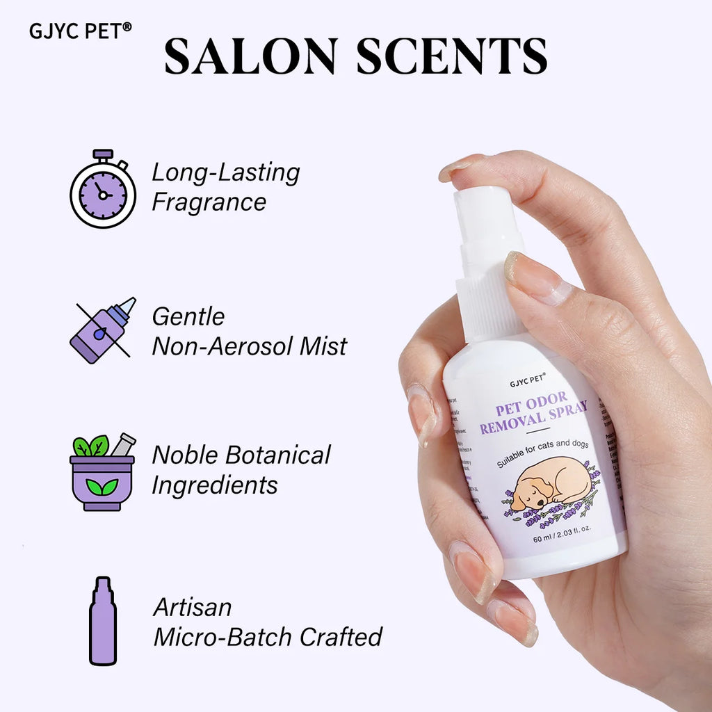 Pet Odor Eliminator Spray Verbena & Lavender Scent Alcohol-Free Non-Irritating Gentle Deodorizing Long Lasting Pet Essential