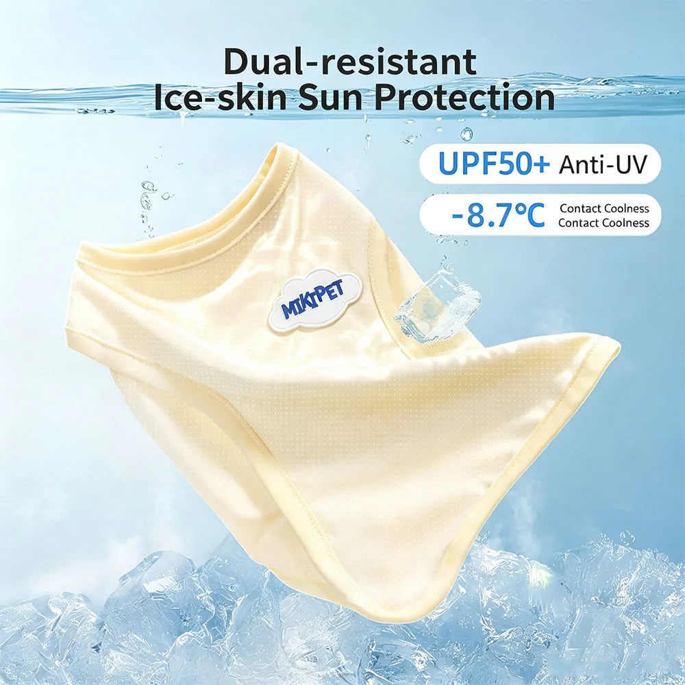 Big Dog Cooling Vest Pet Clothes Ice Silk Cool Sun Protection Large Size Dog  Mesh Clothes for Summer Outdoor Pet Quick Drying