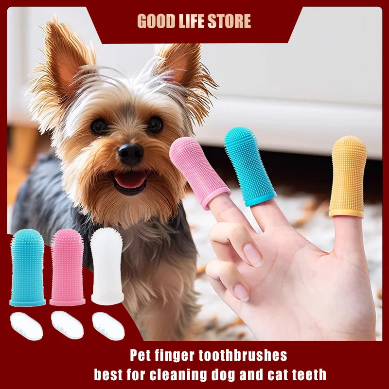 3/1pcs Pet Finger Toothbrush Pet Products Cat Toothbrush for Dog Products Teeth Cleaning for Small Dogs Cats Clean Teeth Puppy