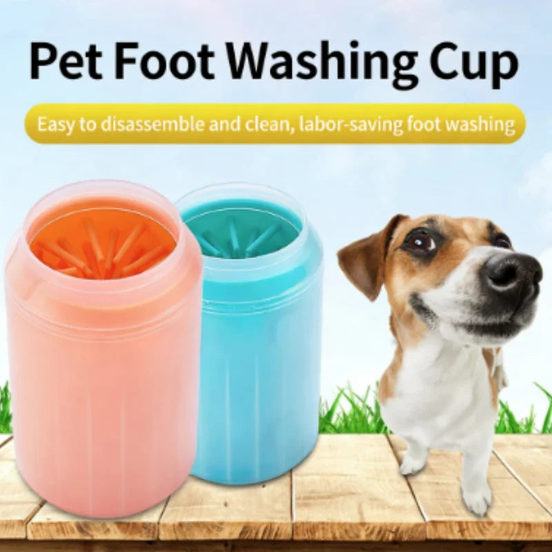 Custom Pet Paw Cleaner Soft Silicone Foot Cleaning Brush Portable Pet Dogs Towel Foot Washer Cleaning Bucket Clean Brush