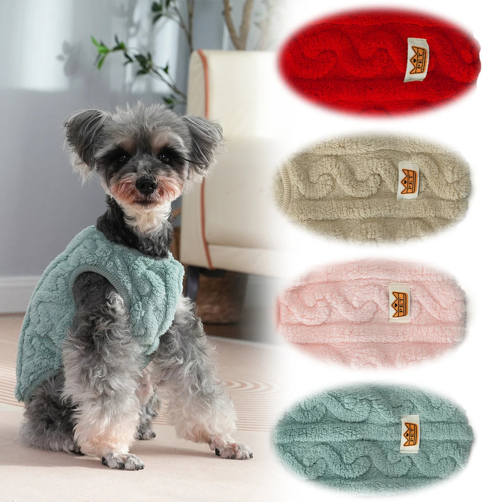Soft Fleece Dog Clothes For Small Dogs Cats Sweater Autumn Winter Warm Puppy Vest Apparel French Bulldog Yorkshire Pet Costume