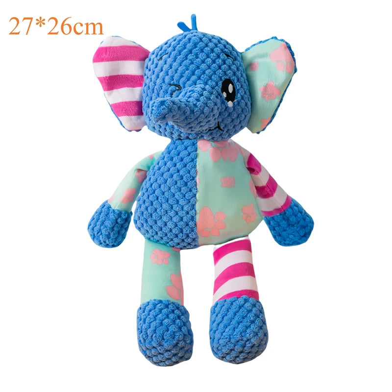 Pet Plush Toy Cat Dog Puzzle Toy Cute Animals Bite Resistant Interactive Squeaky Pet Dog Teeth Cleaning Chew Toy Pet Supplies