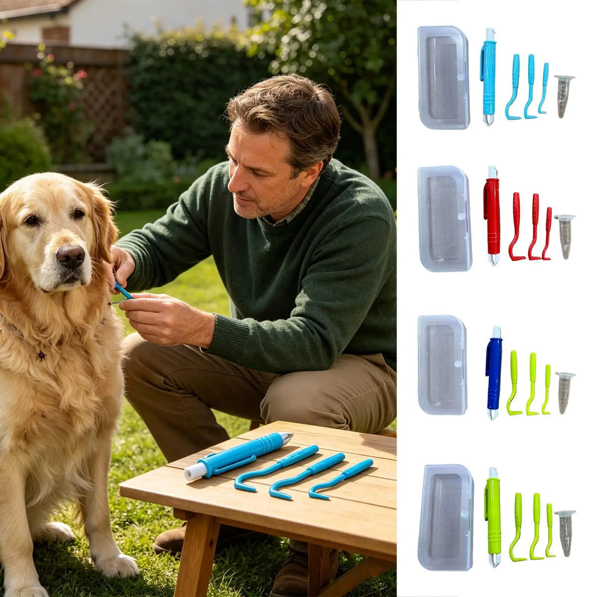 Tick Removing Tweezers Tongs Hooks Set Pet Tick Remover Tool Set Easy Using Tick Removal Supplies For Cats Dogs Pets Horses