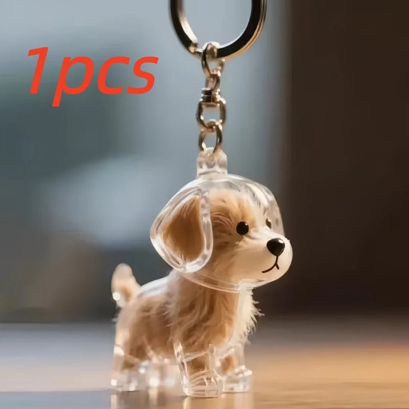 Pet Fur Storage Container Transparent Capsule Pendant with Keychain Suitable for Pet Enthusiasts To DIY Commemorative Keychain