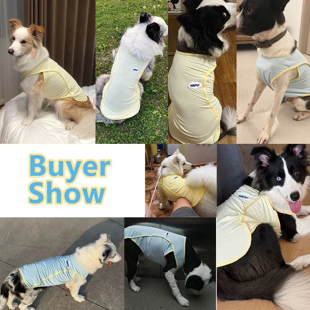 Big Dog Cooling Vest Pet Clothes Ice Silk Cool Sun Protection Large Size Dog  Mesh Clothes for Summer Outdoor Pet Quick Drying