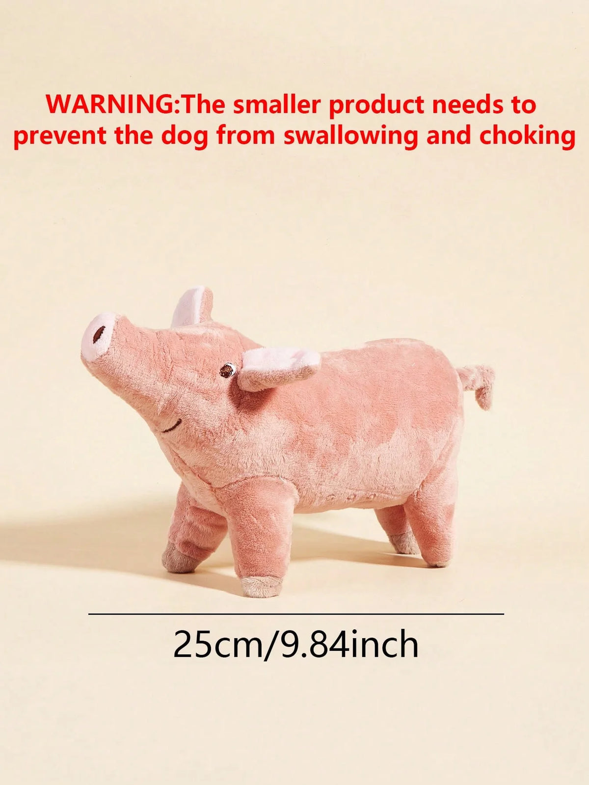 A Cute Pink Pig-Designed Pet Teething Plush Toy, Durable for Dogs to Chew, Stress-Relieving Sleep Toy, Pet Plush Toy for Dog Str