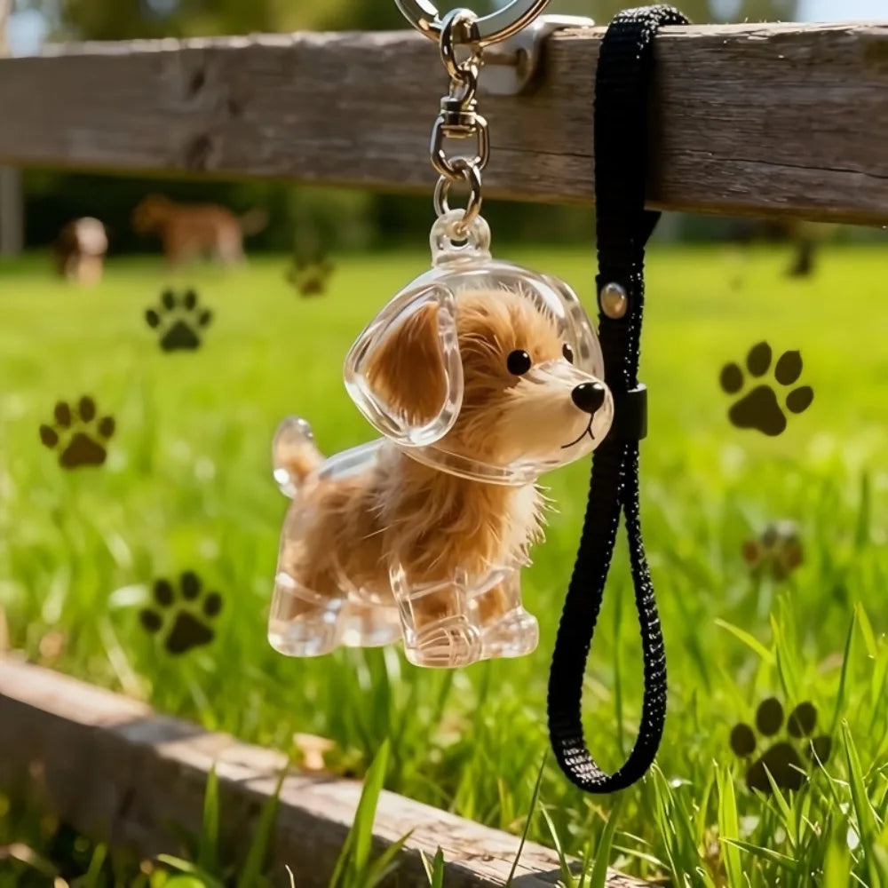 Pet Fur Storage Container Transparent Capsule Pendant with Keychain Suitable for Pet Enthusiasts To DIY Commemorative Keychain