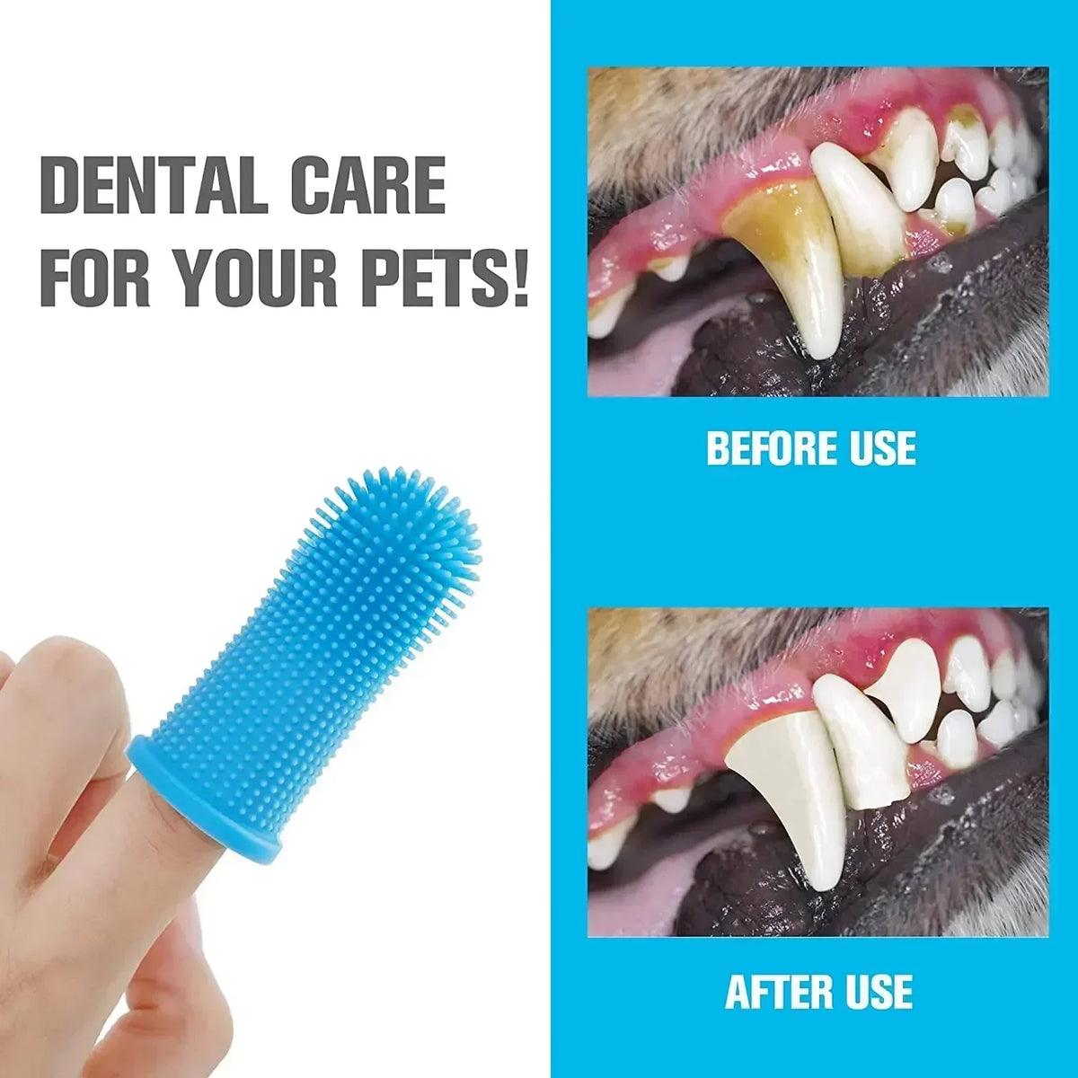 3/1pcs Pet Finger Toothbrush Pet Products Cat Toothbrush for Dog Products Teeth Cleaning for Small Dogs Cats Clean Teeth Puppy