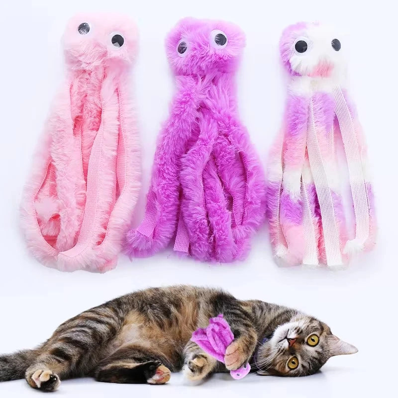 Pet Plush Octopus Toy Cute Chewing Bite Resistant Pet Interactive Entertainment Toy Dog Daily Teeth Cleaning Chew Toy Pet Suppli