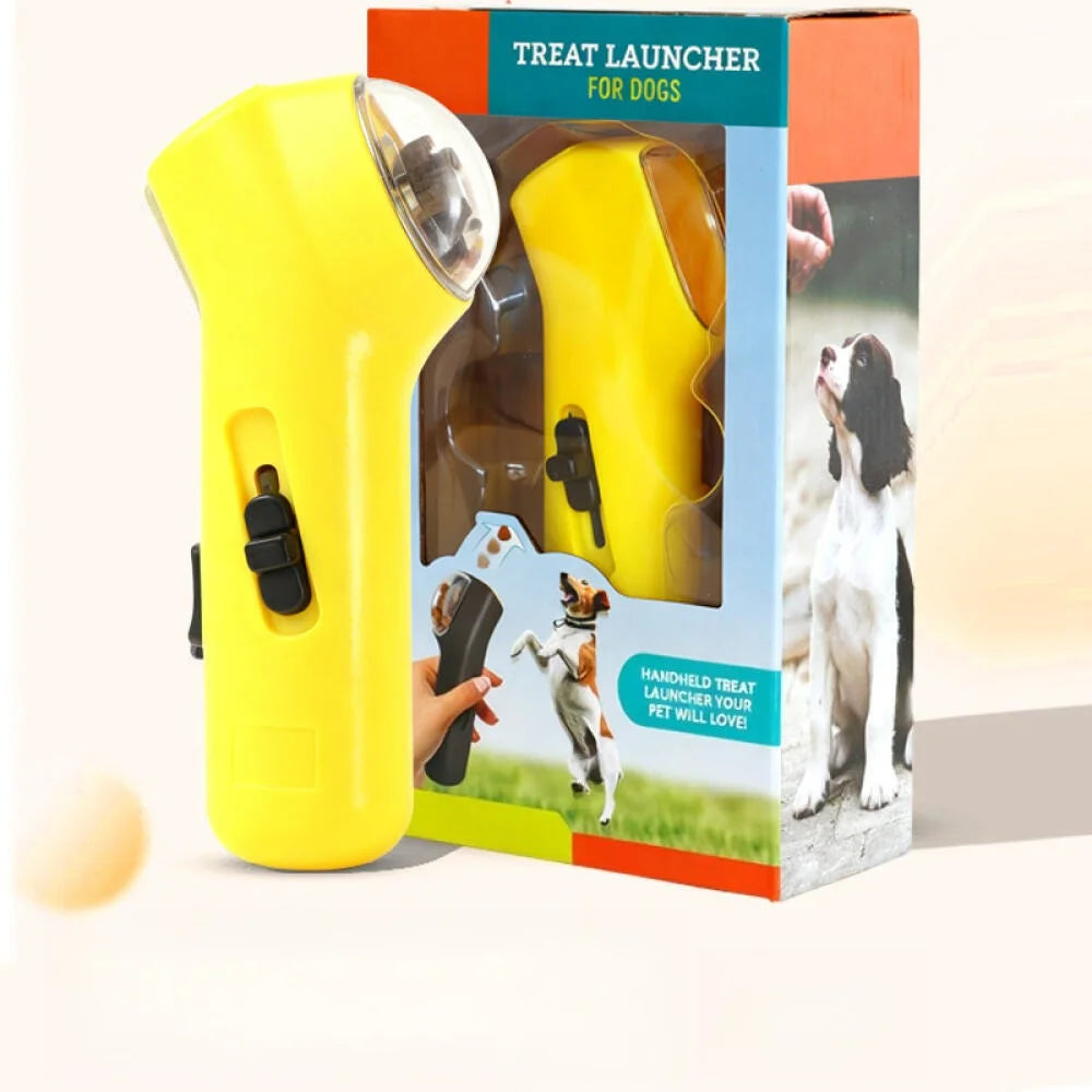 Pet Treat Launcher Feeder, Interactive Food Shooter Toy for Dogs Cats Outdoor Training Play Pet Supplies