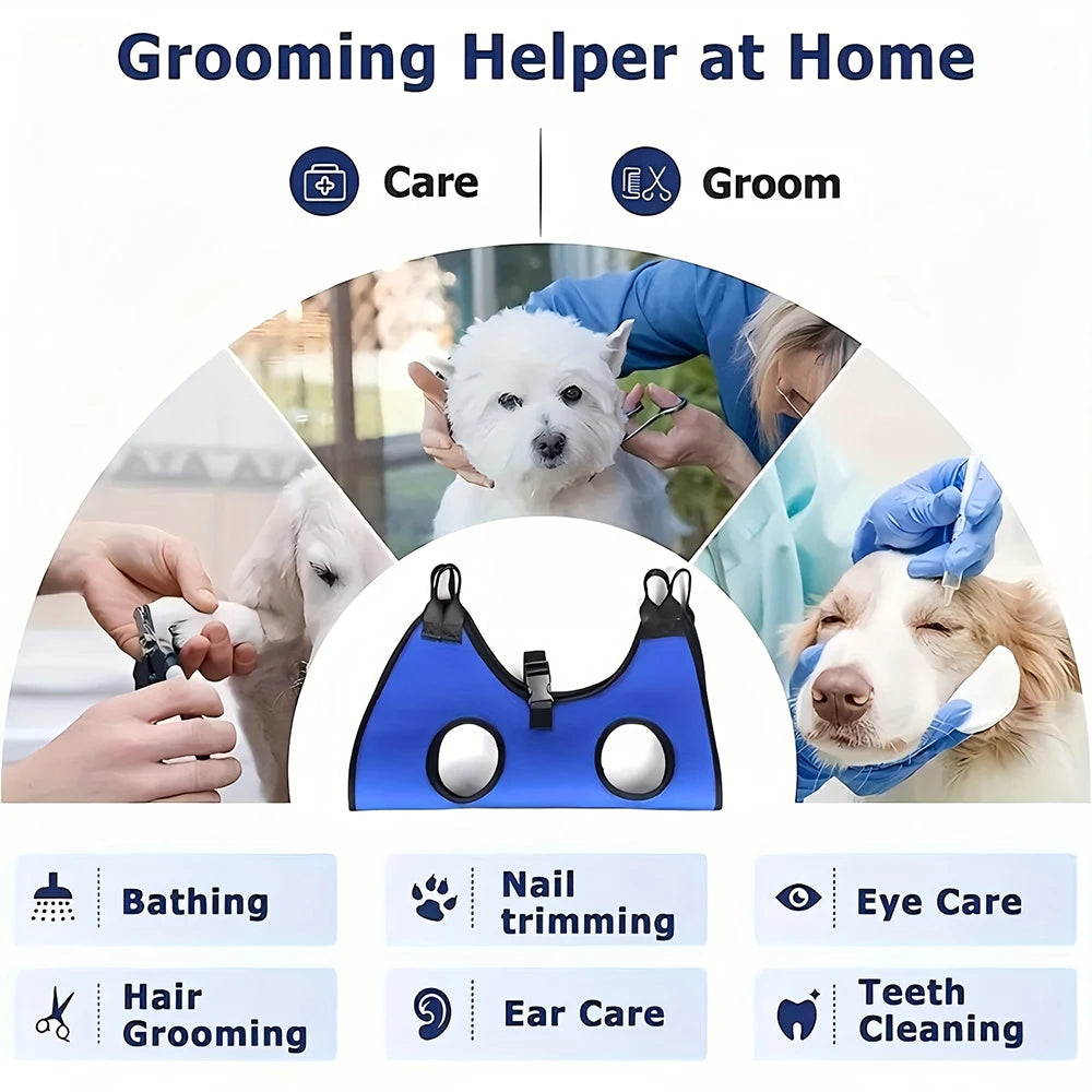 Dog Grooming Hammock Cat Dog Nail Clipper Fixer Teddy Hook Type Feeding Anti-scratch Artifact Restraint Bag Pet Accessories