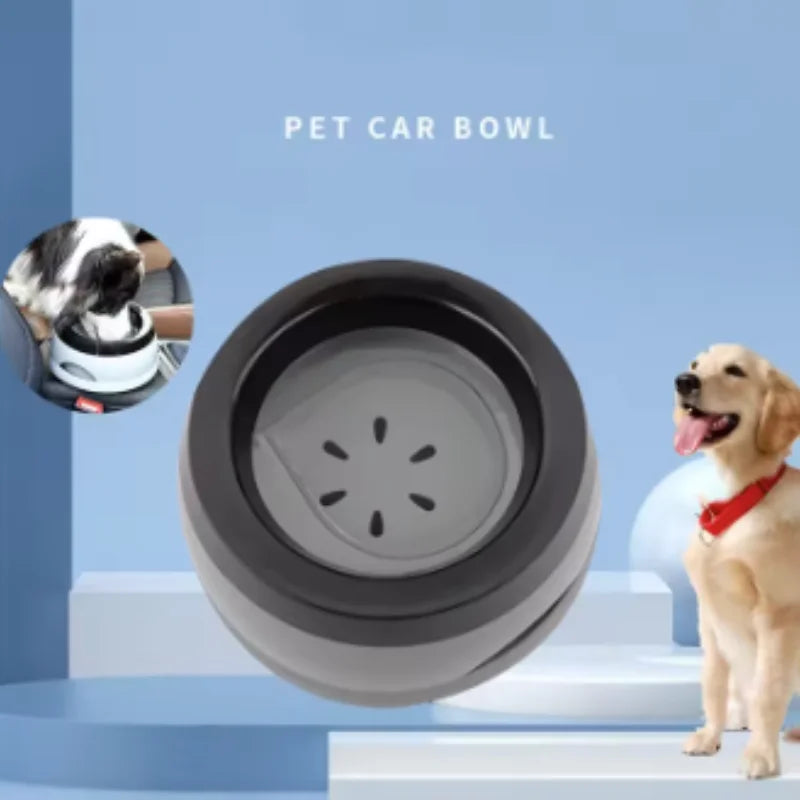 Portable Plastic Pet Dog Bowls No Spill Floating Design Non-Slip Cat Bowl Water Feeder Dry Mouth Support Pet Accessories