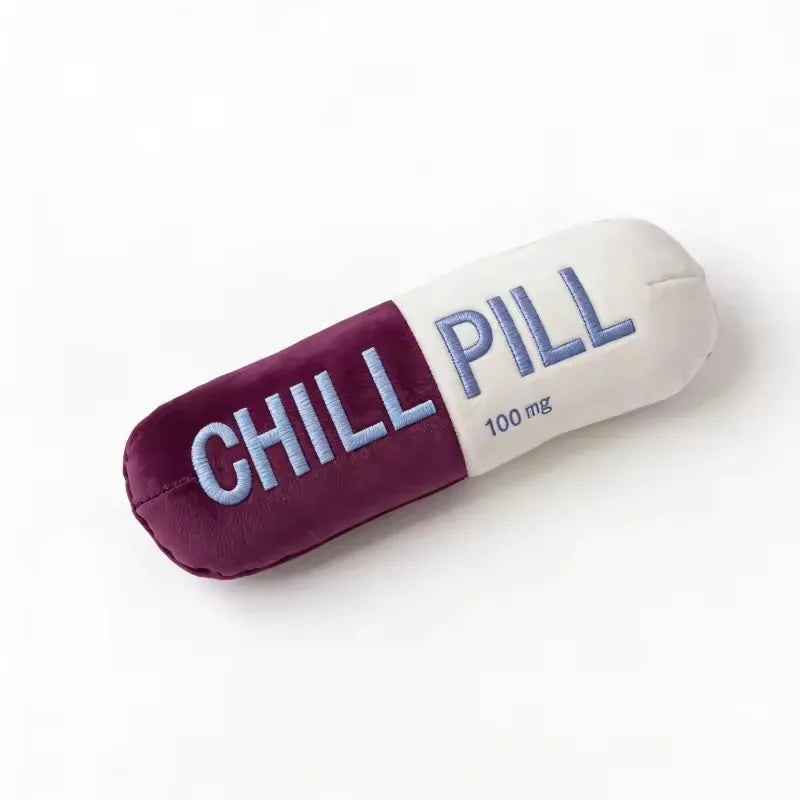 Pet Pill Capsule Plush Dog Chew Toy With Squeaker, Durable Bite-Resistant Puppy Play Toy, Safe Tooth Cleaning Dog Pet Supplies