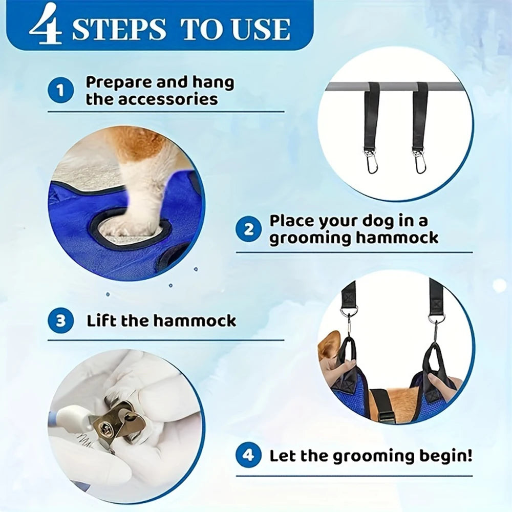 Dog Grooming Hammock Cat Dog Nail Clipper Fixer Teddy Hook Type Feeding Anti-scratch Artifact Restraint Bag Pet Accessories