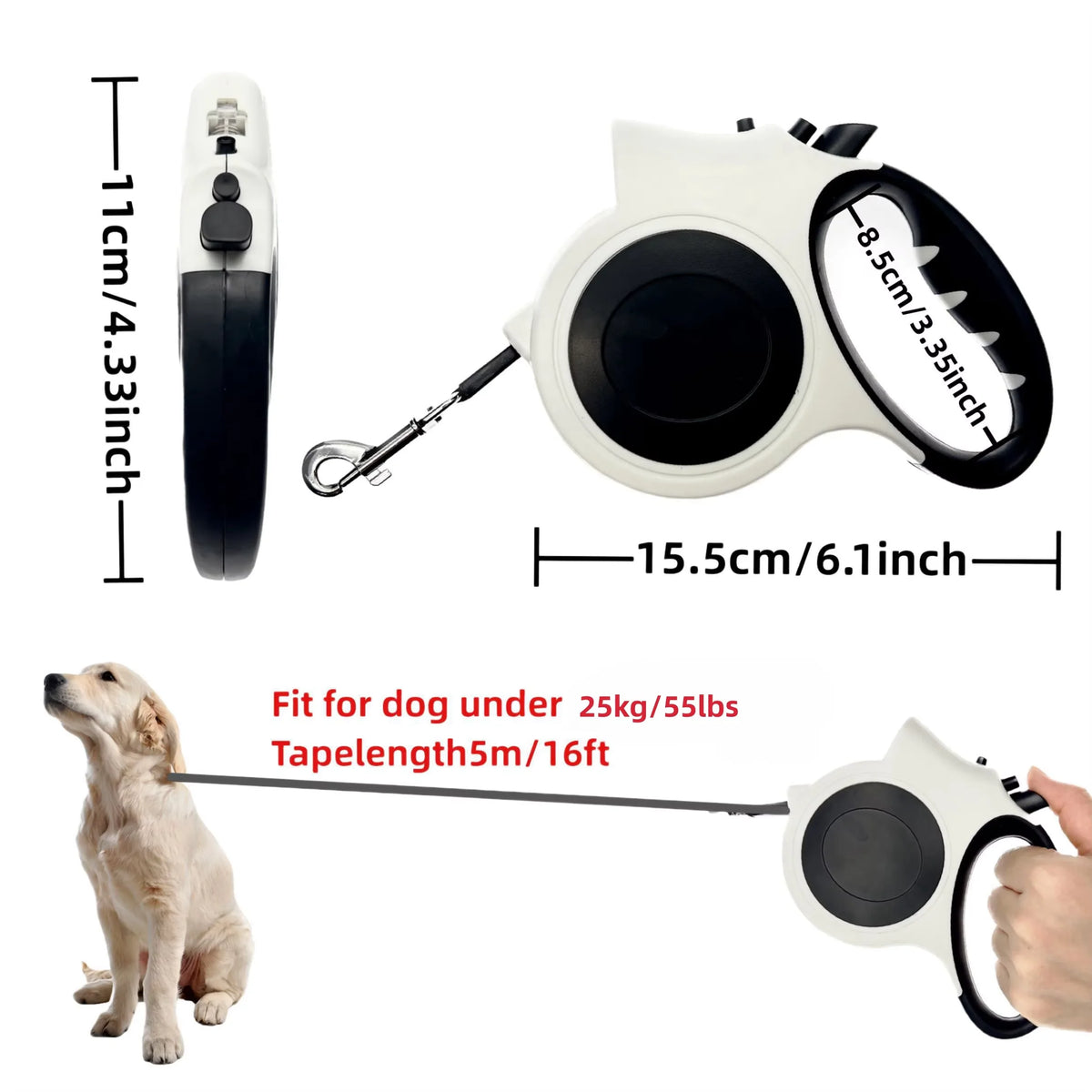 Retractable Dog Leash -16ft