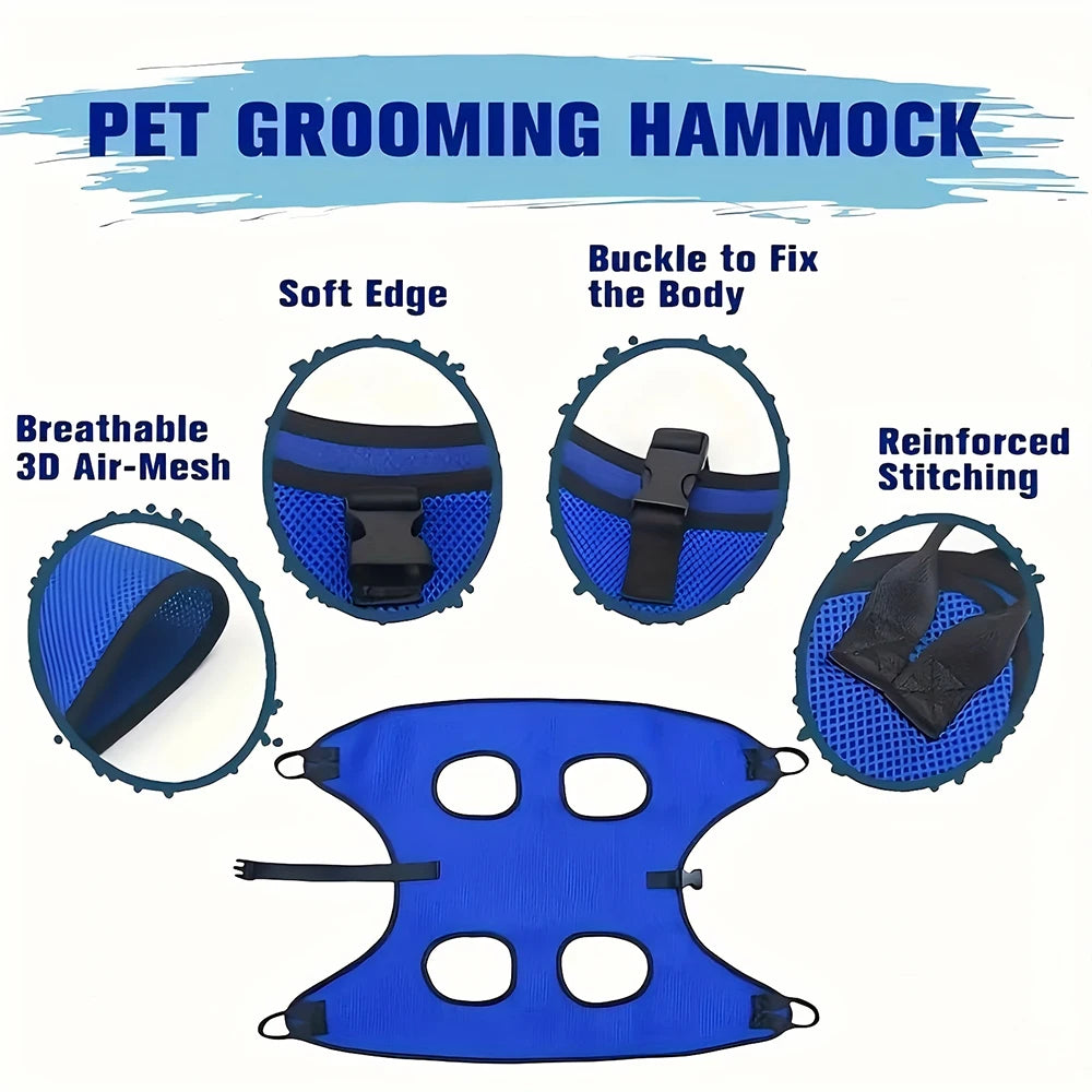 Dog Grooming Hammock Cat Dog Nail Clipper Fixer Teddy Hook Type Feeding Anti-scratch Artifact Restraint Bag Pet Accessories