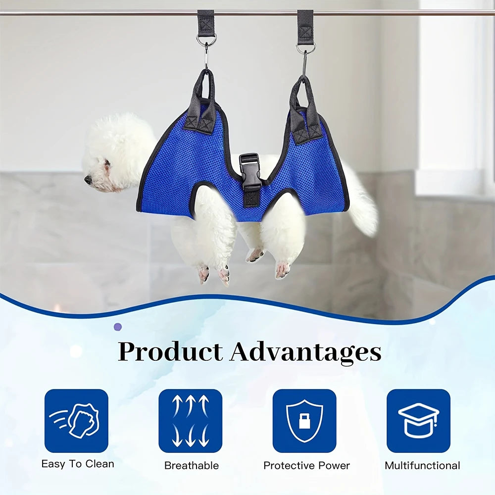 Dog Grooming Hammock Cat Dog Nail Clipper Fixer Teddy Hook Type Feeding Anti-scratch Artifact Restraint Bag Pet Accessories