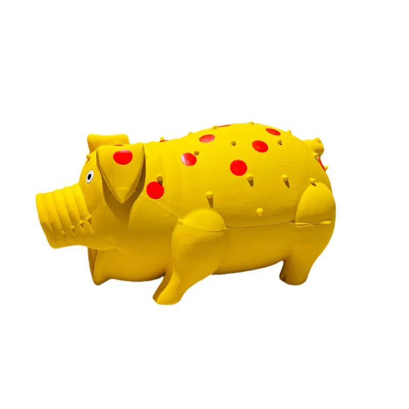 Pet Dog Toy Latex Sound Strange Bark Pig Grinding Teeth Wear Resistant Bite Latex Suitable for Large and Medium-Sized Dogs