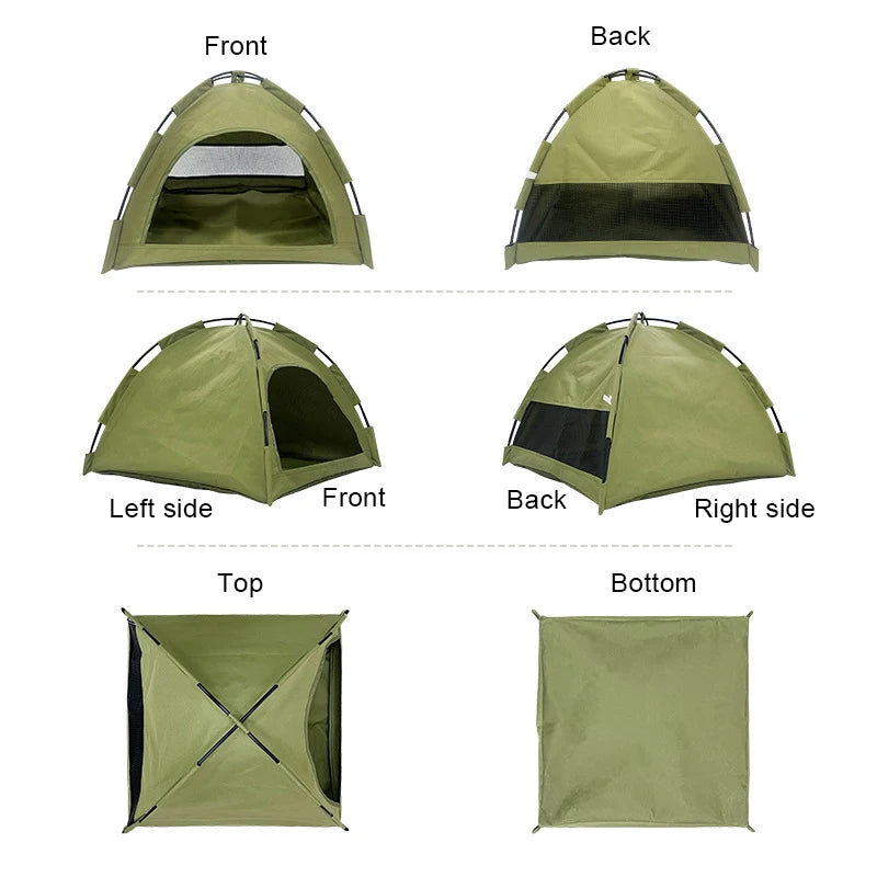 Pet Tent for Puppies and Kittens, Indoor Outdoor Camping, Picnic, Grass Outing, Cozy Cabin, Lightweight Portable