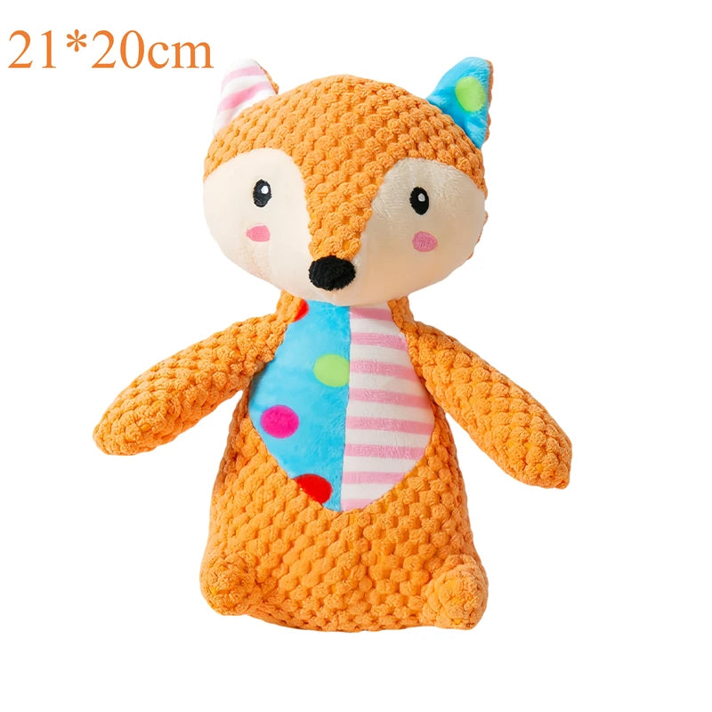 Pet Plush Toy Cat Dog Puzzle Toy Cute Animals Bite Resistant Interactive Squeaky Pet Dog Teeth Cleaning Chew Toy Pet Supplies