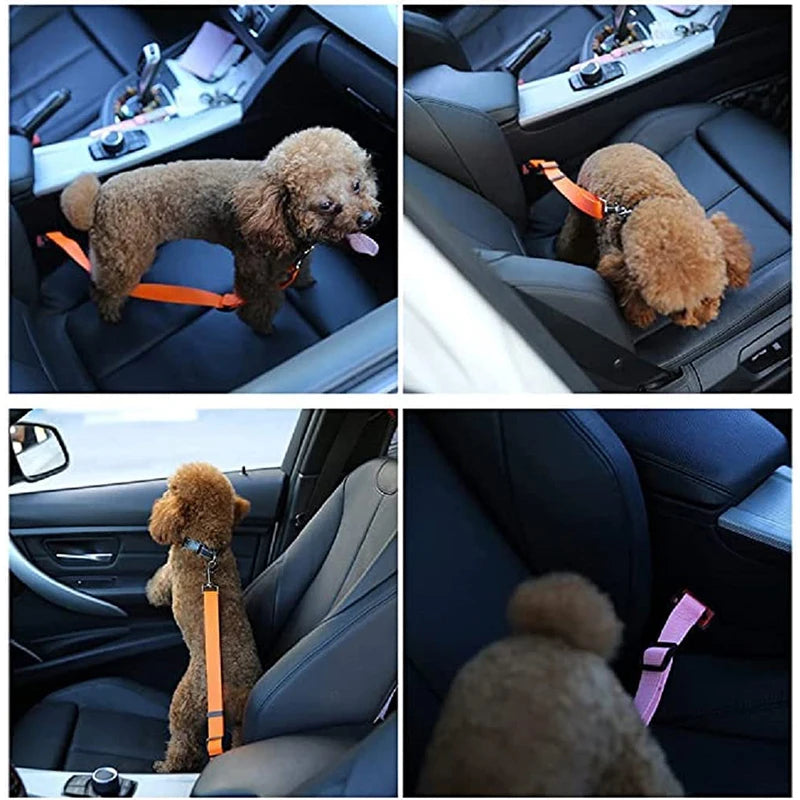 Pet Dog Car Adjustable Safety Belt Harness Safe Lever Traction Collar Car Magic Clip Seat Belt Pet Supplie Auto Accessories