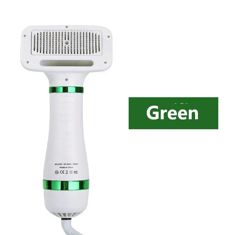 Pet Hair Dryer 2-in-1Cat Dog Puppy Dryer Grooming And Care Low Noise Adjust Temperature Pet Brush For Drying Portable Dog Blower