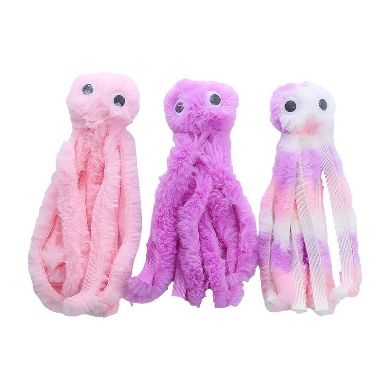 Pet Plush Octopus Toy Cute Chewing Bite Resistant Pet Interactive Entertainment Toy Dog Daily Teeth Cleaning Chew Toy Pet Suppli