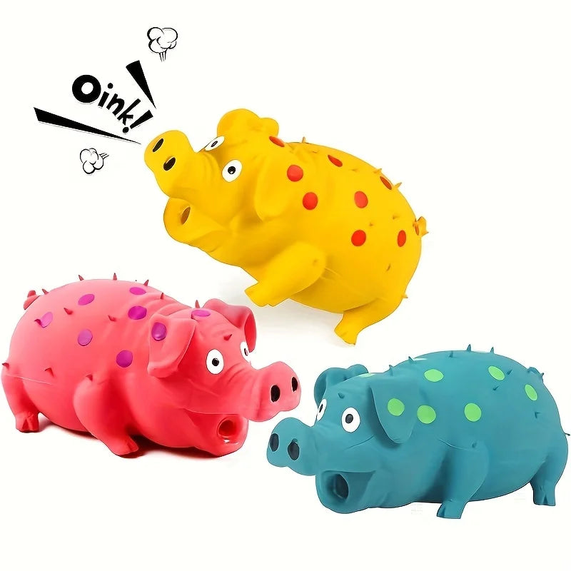 Pet Dog Toy Latex Sound Strange Bark Pig Grinding Teeth Wear Resistant Bite Latex Suitable for Large and Medium-Sized Dogs