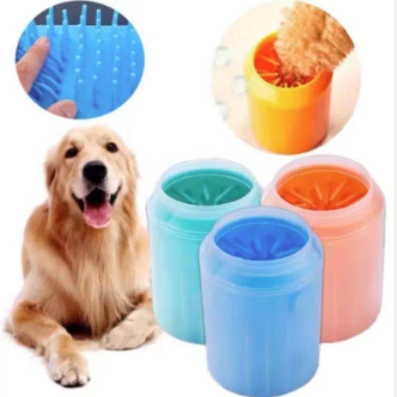 Custom Pet Paw Cleaner Soft Silicone Foot Cleaning Brush Portable Pet Dogs Towel Foot Washer Cleaning Bucket Clean Brush